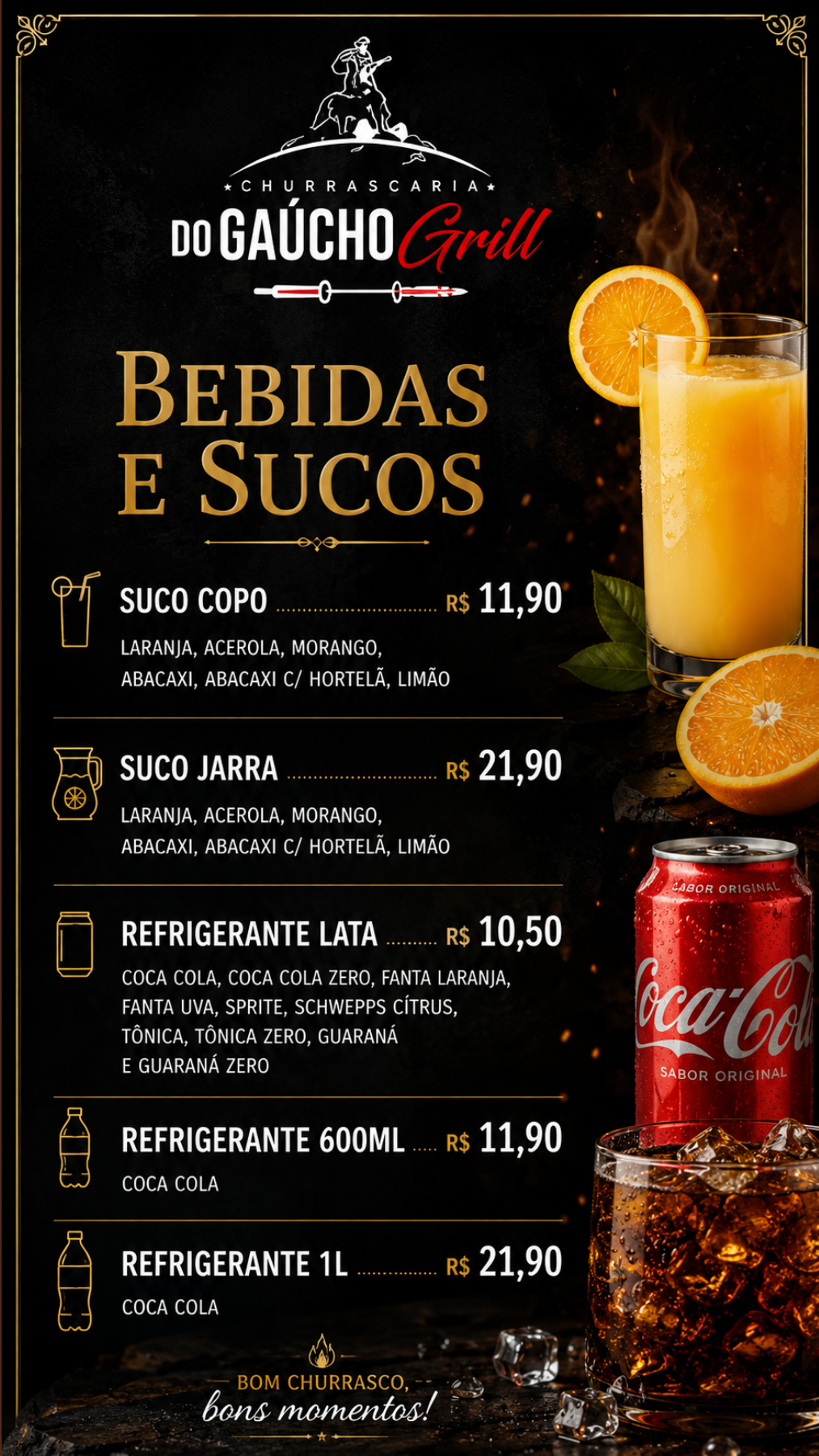 Bebidas e sucos