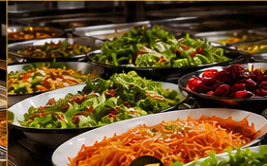 Buffet de saladas frescas